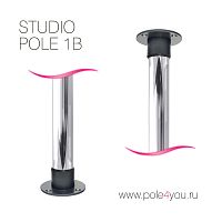 STUDIO POLE 1B - стационарный шест для танцев (статика) с черными опорами