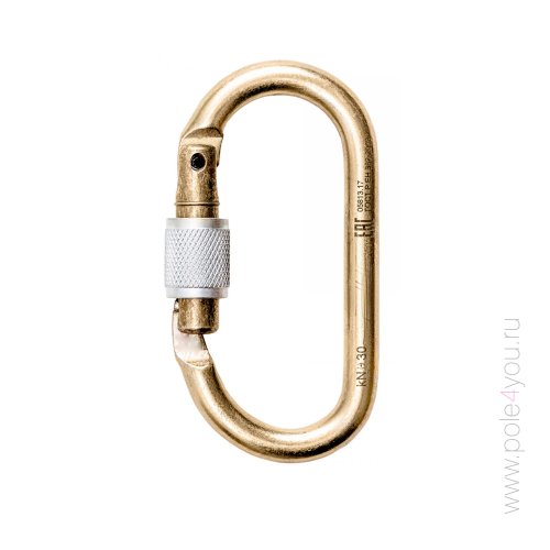 Карабин с муфтой keylock - золотистый